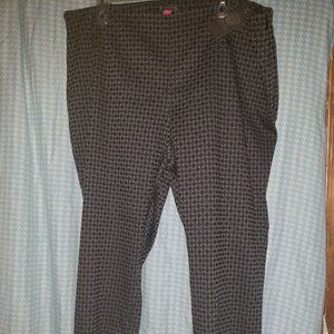 Vince Camuto Black and Grey Pants with Side Zipper
